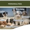 Learn how to adopt and settle a rescue dog course screenshot showing 7 puppies and labelled hunter, watchdog, nanny, peacemaker, defender, and disciplinarian